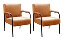 Ver imagem 1 de Kit 2 Poltronas Jade Cor:Veludo Terracota 400