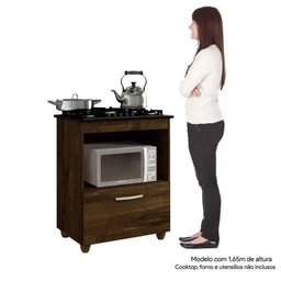 Kit Balcão Cooktop 1 Porta Ipê com Fogão Chef 4 Bocas Bivolt Chamalux - 3