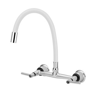 Torneira Misturador Cozinha de Parede Gourmet Colorido 1/4v.:branco