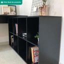 Ver imagem 6 de Mesa Escrivaninha Escritorio em L 8 Nichos 140x130 cm Preto Artany