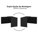 Ver imagem 5 de Mesa Escrivaninha Escritorio em L 8 Nichos 140x130 cm Preto Artany