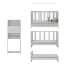 Berço 3 em 1 com Armário 2 Portas Multimóveis Mp4143 Branco - 4