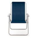 Ver imagem 5 de Cadeira de Praia Dobravel Alta Conforto Sannet 120kg Mor Cor Azul Marinho
