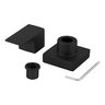 Kit 2 Acabamento para Registro Banheiro Quadrado Alavanca Preto Chuveiro Padrão Deca - 4
