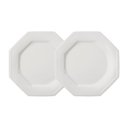 Ver imagem 1 de Jogo 2 Pratos Rasos Prisma Brancos 28 Cm Porcelana Schmidt