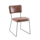 Ver imagem 1 de Cadeira de Jantar Roma Courissimo Marrom Base Aço Preto - Ooca Móveis