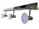 Ver imagem 1 de LUMINÁRIA TRILHO DOURADA E CROMADA 3 LUZES - OUTLET Decorshop