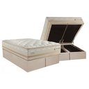 Ver imagem 1 de Conjunto Box Baú Queen: Colchão Espuma Herval Molas Maxspring Koln + Base Crc Suede Clean (158x198