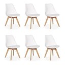 Ver imagem 1 de Kit C/ 6 Cadeiras Leda Eiffel Wood Saarinen Branca