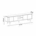 Ver imagem 4 de Rack para Tv até 60 Polegadas Roma 4 Portas 1 Prateleira com Vidro Cedro/off White - Casa D