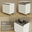 Ver imagem 7 de Kit com Dois Balcões de Cozinha 2 Portas 3 Gavetas (com Tampo) Branco Reims Madesa