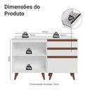 Ver imagem 4 de Kit com Dois Balcões de Cozinha 2 Portas 3 Gavetas (com Tampo) Branco Reims Madesa