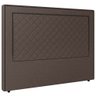 Cabeceira Cama Box Solteiro Ariza 90cm Linho Marrom - Desk Design - 1