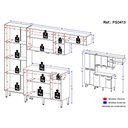 Ver imagem 4 de Cozinha Compacta Multimóveis Pequim FG3413 com 3 Leds Armário e Balcão Madeirada/Preta