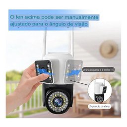 Câmera Wi-fi Lente Dupla 2em1 com Rastreamento Icsee Onvif - 5