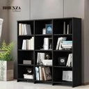 Ver imagem 2 de Estante para Livros Escritório Trinidad Preta 09 Prateleiras 12 Nichos Bela Casa