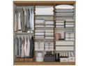 Ver imagem 4 de Guarda Roupa Casal 6 Portas e 2 Gavetas 219 x 210cm Presence Yescasa Off White/Marrom Almendra