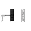 Ver imagem 2 de Conjunto 2 Peças no Estilo Industrial com Escrivaninha Fusion e Estante Alta Arbos Concreto Preto Cinza Artany