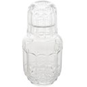 Ver imagem 1 de Garrafa Lyor 500ml Moringa Vidro Cristal Sortido com Copo Tampa 145ml Água Bebidas