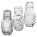 Ver imagem 5 de Garrafa Lyor 500ml Moringa Vidro Cristal Sortido com Copo Tampa 145ml Água Bebidas