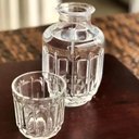 Ver imagem 4 de Garrafa Lyor 500ml Moringa Vidro Cristal Sortido com Copo Tampa 145ml Água Bebidas