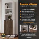 Ver imagem 2 de Estante Armario Organizador Multiuso Malmo 2 Portas Branco com Nogal