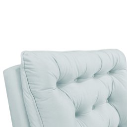 Poltrona de Amamentação Eloa com Balanço e Puff Bebêcompleto:veludo Acqua Tb 112 - 5