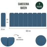 Cabeceira Queen Linho 160x60 Cama Box Modulada Arredondada Azul - 6