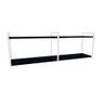 Nicho Industrial 2 Prateleiras Grécia Ferro Branco Tampo Preto 100cm - 1