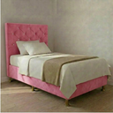 Ver imagem 1 de Cabeceira para Cama de Solteiro Kassi Suede:Rosa
