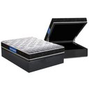 Ver imagem 1 de Cama Box Baú Casal: Colchão Molas Ensacadas Probel D23 Guarda Costas Super Resistente + Base Crc