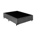 Ver imagem 1 de Base Cama Box Casal 1,38 x 1,88 x 0,28 Suede Amassado Lobbox - Cinza