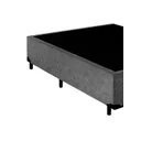 Ver imagem 3 de Base Cama Box Casal 1,38 x 1,88 x 0,28 Suede Amassado Lobbox - Cinza