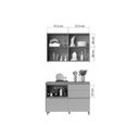 Ver imagem 3 de Cozinha Modulada Nesher Rainha 2 Peças (1aéreo+1balcão) C2p44 Nature/verde-nesher