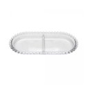Ver imagem 1 de Petisqueira Pearl C/ Divisória 24x12cm em Cristal Wolff