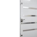 Ver imagem 3 de Porta Lambril de Alumínio Branco 210x90 com Maçaneta e Friso 3 Fechaduras Tetra Linha 30 - Esquerda