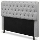 Ver imagem 2 de Cabeceira Cama Box King Size Sarah 195cm com Frame Bouclê Cinza Claro - Abmaza