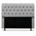 Ver imagem 5 de Cabeceira Cama Box King Size Sarah 195cm com Frame Bouclê Cinza Claro - Abmaza