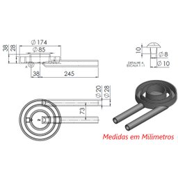 Queimador Duplo Completo Fogão Industrial Ferro N02 17,4cm - 2
