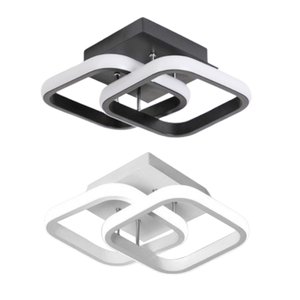 Lustre de Teto Led para Banheiro 24x20x12,5cm - Preto