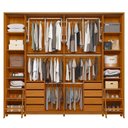 Ver imagem 3 de Guarda-roupa Casal Dalí Ripado com Escada 2 Portas 8 Gavetas 2 Portas C/ Espelho - 7 Decor Cinamomo