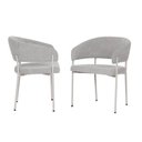 Ver imagem 2 de Kit 2 Cadeiras para Sala de Jantar Estofadas Bouclé Bari