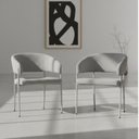 Ver imagem 1 de Kit 2 Cadeiras para Sala de Jantar Estofadas Bouclé Bari