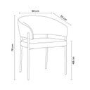 Ver imagem 3 de Kit 2 Cadeiras para Sala de Jantar Estofadas Bouclé Bari