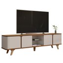 Ver imagem 2 de Rack Bancada Tv 60 Pol 217cm Orgânico Valen Cedro/off C14 - Mpozenato
