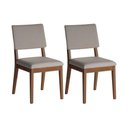 Ver imagem 2 de Conjunto de Jantar Mesa Retangular Avena 6 Cadeiras New Ella - Linho Mescla Cinza