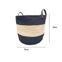 Ver imagem 1 de Cesto de Fibra Natural Oval com Alça de Couro Etnias - Jolitex