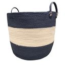 Ver imagem 3 de Cesto de Fibra Natural Oval com Alça de Couro Etnias - Jolitex