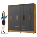 Ver imagem 5 de Guarda Roupa Casal Grande Amplo 233cm para Dormitorio Premium
