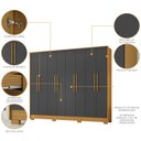 Ver imagem 7 de Guarda Roupa Casal Grande Amplo 233cm para Dormitorio Premium